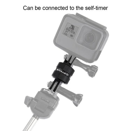 PULUZ 360 Degree Rotation CNC Swivel Pivot Extension Arm Tripod Mount for GoPro, Insta360, DJI and Other Action Cameras, Extension Adapter