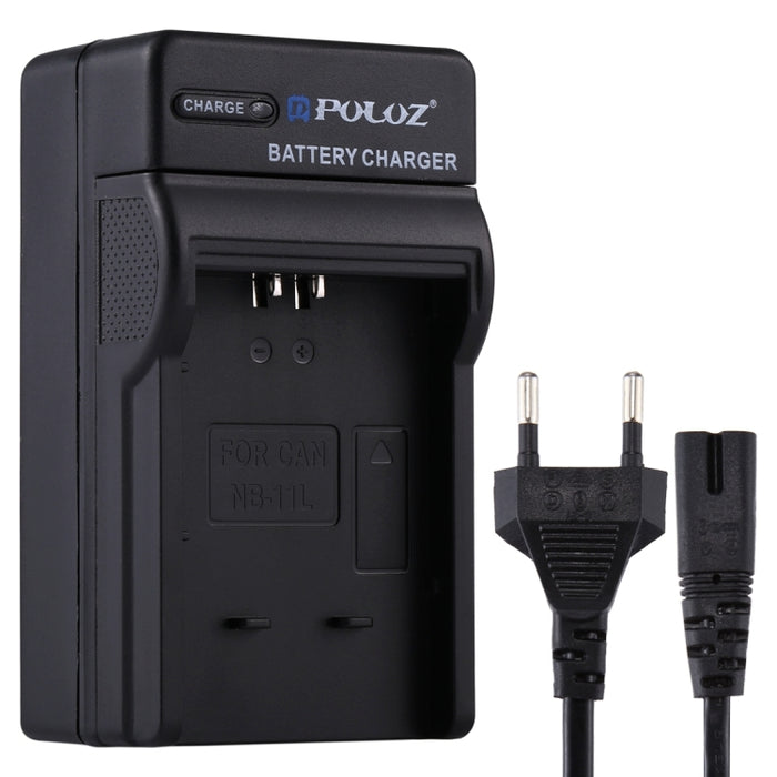 PULUZ EU Plug Battery Charger with Cable for Canon NB-11L Battery, NB-11L UE Plug