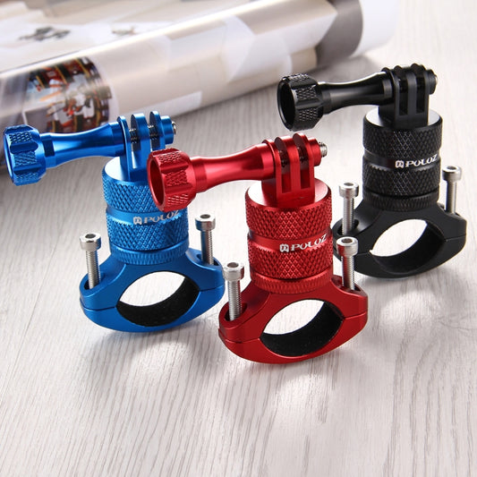 PULUZ 360 Degree Rotation Bike Aluminum Handlebar Adapter Mount with Screw for GoPro, Insta360, DJI and Other Action Cameras, China Stock (Red), China Stock (Blue), China Stock (Black)