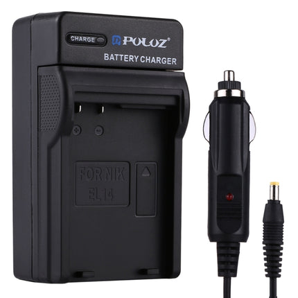 PULUZ Digital Camera Battery Car Charger for Nikon EN-EL14 Battery, EN-EL14 Car Charger