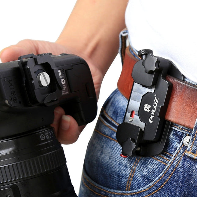 PULUZ Capture Camera Clip Aluminum Alloy Quick Release Clip with Plate, Capture Clip