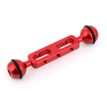PULUZ 5.1 inch 13cm Aluminum Alloy Dual Balls Arm, Ball Diameter: 25mm, 5.1 inch (Black), 5.1 inch (Red)