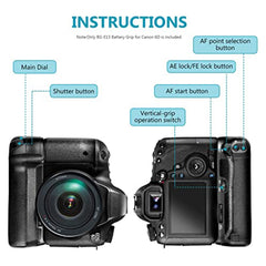 PULUZ Vertical Camera Battery Grip for Canon EOS 6D Mark II, Canon 6D2