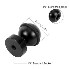 PULUZ CNC Aluminum Ball Head Adapter Mount for GoPro, Insta360, DJI and Other Action Cameras, Diameter: 2.5cm, CNC Aluminum (Black), CNC Aluminum (Red)