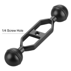 PULUZ 5.0 inch 12.6cm Aluminum Alloy Dual Balls Arm, Ball Diameter: 25mm, 5.0 inch (Black), 5.0 inch (Blue), 5.0 inch (Red)