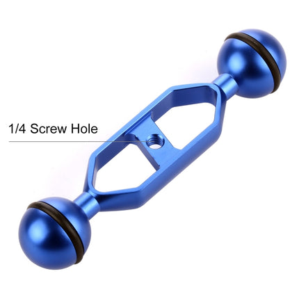 PULUZ 5.0 inch 12.6cm Aluminum Alloy Dual Balls Arm, Ball Diameter: 25mm, 5.0 inch (Blue), 5.0 inch (Red)