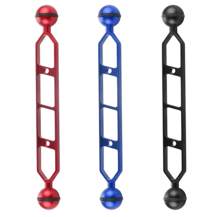 PULUZ 9.0 inch 22.8cm Aluminum Alloy Dual Balls Arm, Ball Diameter: 25mm, 9.0 inch (Blue)