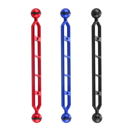 PULUZ 11.0 inch 27.9cm Aluminum Alloy Dual Balls Arm, Ball Diameter: 25mm, 11.0 inch (Red), 11.0 inch (Black), 11.0 inch (Blue)