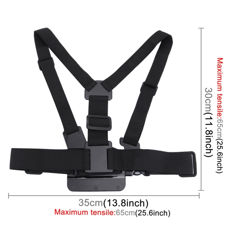 PULUZ Adjustable Body Mount Belt Chest Strap with J Hook Mount & Long Screw for GoPro, Insta360, DJI and Other Action Cameras