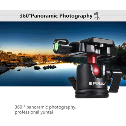 PULUZ  Pocket Mini Microspur Photos Magnesium Alloy Tripod Mount with 360 Degree Ball Head  for DSLR &  Digital Camera, Adjustable Height: 24.5-57cm, Load Max: 3kg, Microspur Tripod
