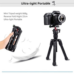 PULUZ  Pocket Mini Microspur Photos Magnesium Alloy Tripod Mount with 360 Degree Ball Head  for DSLR &  Digital Camera, Adjustable Height: 24.5-57cm, Load Max: 3kg, Microspur Tripod