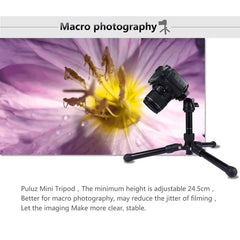 PULUZ  Pocket Mini Microspur Photos Magnesium Alloy Tripod Mount with 360 Degree Ball Head  for DSLR &  Digital Camera, Adjustable Height: 24.5-57cm, Load Max: 3kg, Microspur Tripod