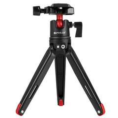 PULUZ Pocket Mini Metal Desktop Tripod Mount with 360 Degree Ball Head for DSLR & Digital Cameras, Adjustable Height: 11-21cm, Desktop Tripod with Head, Tripod with Head(AE)