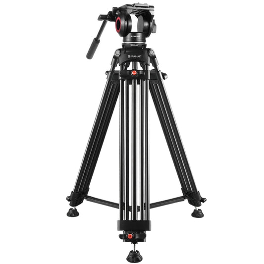 PULUZ 3 in 1 (Tripod + Bowl Adapter + Fluid Drag Head) Heavy Duty Video Camcorder Aluminum Alloy Tripod Mount Kit for DSLR / SLR Camera, Adjustable Height: 62-152cm, Tripod + Bowl + Black Fluid Head, Tripod + Bowl + Gold Fluid Head