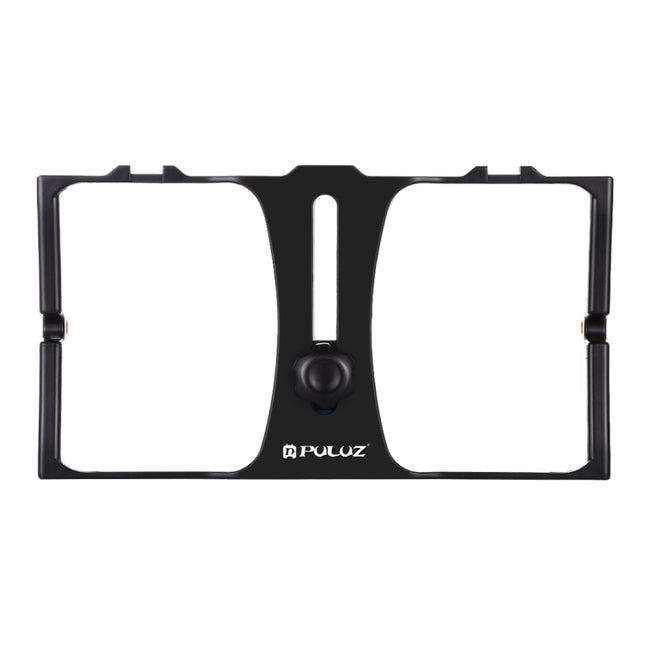 PULUZ Vlogging Live Broadcast Smartphone Video Rig Filmmaking Recording Handle Stabilizer Bracket for iPhone, Galaxy, Huawei, Xiaomi, HTC, LG, Google, and Other Smartphones