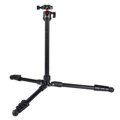 PULUZ 4-Section Folding Legs Metal  Tripod Mount with 360 Degree Ball Head for DSLR & Digital Camera, Adjustable Height: 42-130cm, Adjustable Height: 42-130cm