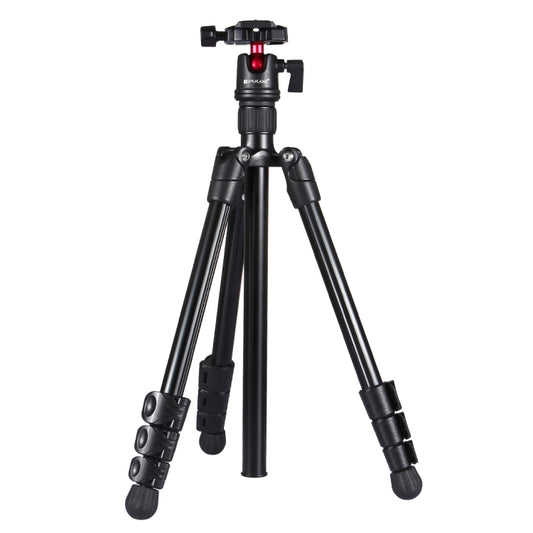 PULUZ 4-Section Folding Legs Metal  Tripod Mount with 360 Degree Ball Head for DSLR & Digital Camera, Adjustable Height: 42-130cm, Adjustable Height: 42-130cm