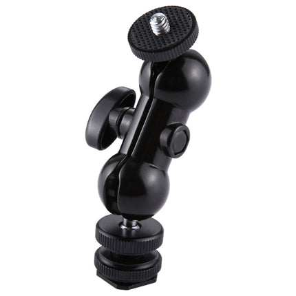 PULUZ Flash Hot Shoe Swivel Ball Head 1/4 inch Tripod Screw Magic Arm with Lock, Magic Arm