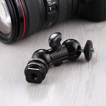 PULUZ Flash Hot Shoe Swivel Ball Head 1/4 inch Tripod Screw Magic Arm with Lock, Magic Arm