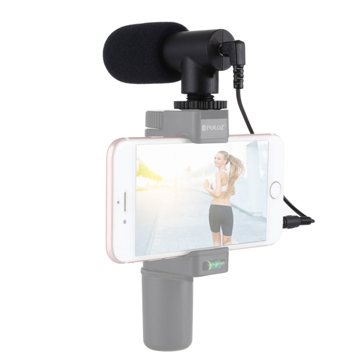 PULUZ 3.5mm Audio Stereo Recording Vlogging Professional Interview Microphone for DSLR & DV Camcorder, Smartphones, Mini Microphone