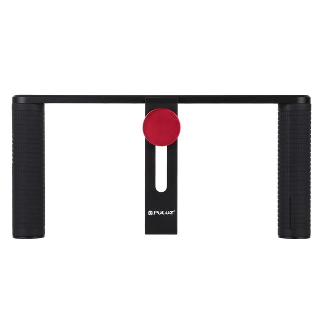 PULUZ Vlogging Live Broadcast Smartphone Video Rig Filmmaking Recording Handle Stabilizer Aluminum Bracket for iPhone, Galaxy, Huawei, Xiaomi, HTC, LG, Google, and Other Smartphones
