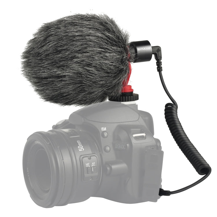 PULUZ Professional Interview Condenser Video Shotgun Microphone with 3.5mm Audio Cable for DSLR & DV Camcorder, Shotgun Microphone