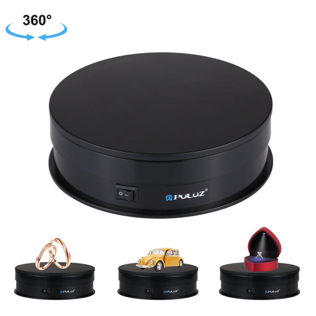 PULUZ 15cm USB Electric Rotating Turntable Display Stand Video Shooting Props Turntable for Photography, Load 1-5kg, 15cm Load 1-5kg Black, 15cm Load 1-5kg White