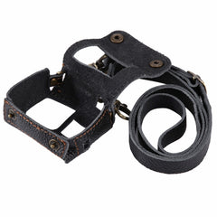PULUZ for GoPro HERO7 Black /6 /5 Litchi Texture Genuine Leather Housing Case with Set Key Hole & Neck Strap & 52mm UV Lens, For GoPro HERO5 Black