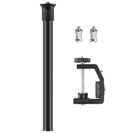 PULUZ C Clamp Mount Light Stand Extension Central Shaft Rod Monopod Holder Kits, Rod Length: 33-60cm, C Clamp Extension Rod