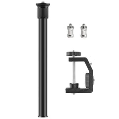 PULUZ C Clamp Mount Light Stand Extension Central Shaft Rod Monopod Holder Kits, Rod Length: 33-60cm, C Clamp Extension Rod
