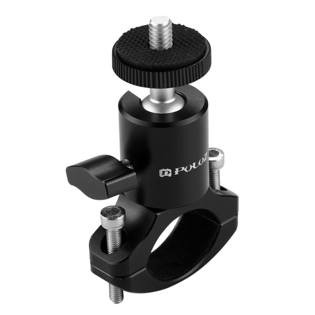 PULUZ Bike Aluminum Handlebar Tripod Ball Head Adapter Mount for GoPro HERO10 Black / HERO9 Black / HERO8 Black /7 /6 /5 /5 Session /4 Session /4 /3+ /3 /2 /1, DJI Osmo Action, Xiaoyi and Other Action Cameras