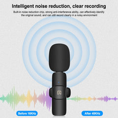 PULUZ Wireless Lavalier Noise Reduction Reverb Microphone for Type-C / USB-C Device, Support Phone Charging