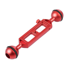 PULUZ 7.9 inch 20cm Adjustable Aluminum Alloy Dual Balls Arm with 1/4 Thread, Ball Diameter: 25mm, 7.9 inch(Red)