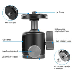 PULUZ Cold Shoe Aluminum Alloy Tripod Ball Head Adapter