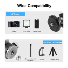 PULUZ Cold Shoe Aluminum Alloy Tripod Ball Head Adapter