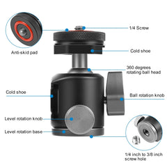 PULUZ Dual Cold Shoes Aluminum Alloy Tripod Ball Head Adapter