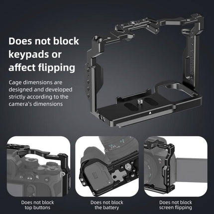 PULUZ Metal Camera Cage Stabilizer Rig for Sony A7 IV / ILCE-7M4 / A7M4 / A7M3 / A7R3  / A7R III / A7R5, For Sony A7 IV Cage