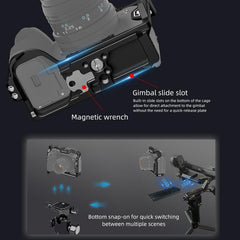 PULUZ Metal Camera Cage Stabilizer Rig for Sony A7 IV / ILCE-7M4 / A7M4 / A7M3 / A7R3  / A7R III / A7R5