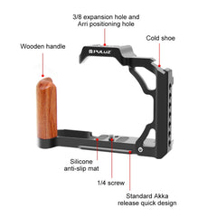 For Nikon ZFC PULUZ Wood Handle Metal Camera Cage Stabilizer Rig, For Nikon ZFC