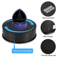 PULUZ 15cm Adjusting Speed Rotating Turntable Display Stand, Load: 3kg, 15cm Load 3kg Black, 15cm Load 3kg White