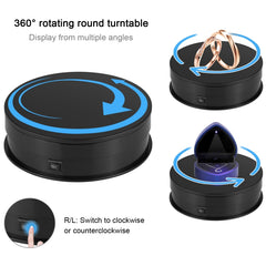 PULUZ 15cm Adjusting Speed Rotating Turntable Display Stand, Load: 3kg, 15cm Load 3kg Black, 15cm Load 3kg White
