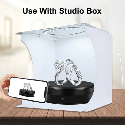 PULUZ 15cm Adjusting Speed Rotating Turntable Display Stand, Load: 3kg, 15cm Load 3kg Black, 15cm Load 3kg White
