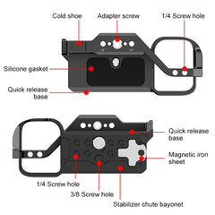 For Sony ZV-E1 PULUZ Aluminum Alloy Camera Cage Stabilizer