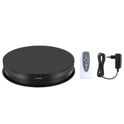 PULUZ 30cm Adjusting Speed Rotating Turntable Display Stand, Load 10-15kg, EU Plug, 30cm Load 10-15kg Black EU Plug, 30cm Load 10-15kg White EU Plug