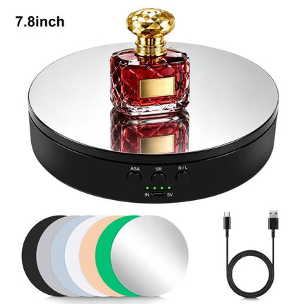 PULUZ 20cm Electric 360 Degree Rotating Display Stand Turntable, Speed / Angle / Direction Adjustable, Load 5-10kg, 20cm