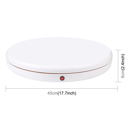 PULUZ 45cm Remote Control Adjusting Speed Rotating Turntable Display Stand, White, Load 100kg, 45cm Load 100kg White AU Plug, 45cm Load 100kg White EU Plug, 45cm Load 100kg White UK Plug, 45cm Load 100kg White US Plug