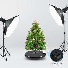 PULUZ 45cm Remote Control Adjusting Speed Rotating Turntable Display Stand with Power Socket, Black, Load 100kg, 45cm Load 100kg Black US Plug with Power Socket, 45cm Load 100kg Black UK Plug with Power Socket