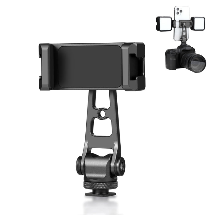 PULUZ Z-axis 360 Rotation Cold Shoes Aluminum Alloy Phone Clamp Holder Bracket, Z-axis Phone Clamp