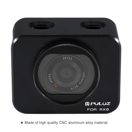 PULUZ for Sony RX0 Aluminum Alloy Protective Cage + 37mm UV Filter Lens + Lens Sunshade with Screws and Screwdrivers, Cage Black, Cage Gold, Cage Blue, Cage Red, Cage Silver