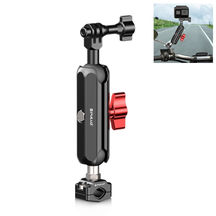 PULUZ Motorcycle Rearview Small Clamp Magic Arm Rod Mount